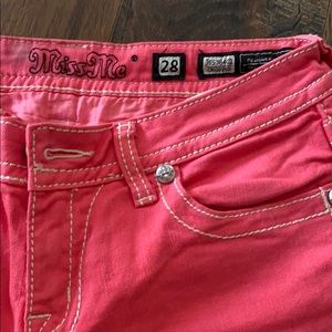 MISS ME Size 28 melon cropped jeans JE5794C2
